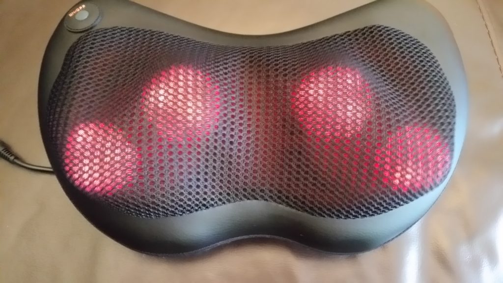 Naipo massage cushion with heating function active